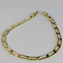 Pulseira Corrente Chapada Banhado Em Ouro 18k Masculina Cor:dourado