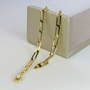 Pulseira Corrente Chapada Banhado Em Ouro 18k Masculina Cor:dourado
