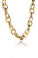 Pulseira Com Elo Oval Médio Banhados Em Ouro 18k Cor:dourado