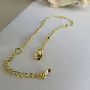Pulseira Corrente Lisa Com Bolinhas Banhado Em Ouro 18k Cor:dourado