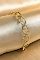 Pulseira Elo Losango Com Fecho Boia Banhado Em Ouro 18k Cor:dourado