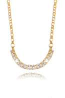 Pulseira Elos Redondos Com Faixa De Zircônia Banhado Em Ouro 18k Cor:dourado