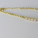 Pulseira Elos Redondos Com Faixa De Zircônia Banhado Em Ouro 18k Cor:dourado