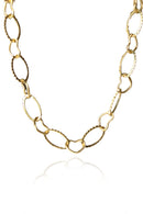Pulseira Com Elos Ovais Intercalados Com Elos De Corações Banhado Em Ouro 18k Cor:dourado
