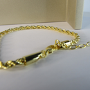 Pulseira Cordão Baiano 3,0 Banhado Em Ouro 18k Cor:dourado