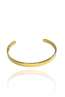 Bracelete Liso Largo Banhado Em Ouro 18k Cor:dourado
