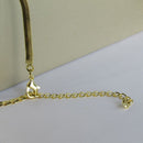 Pulseira Meia Fita Meia Corrente Banhado Em Ouro 18k Cor:dourado