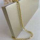 Pulseira Em Corrente De Zircônias Banhado Em Ouro 18k Cor:dourado