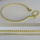 Pulseira Em Corrente De Zircônias Banhado Em Ouro 18k Cor:dourado