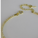 Pulseira Em Corrente De Zircônias Banhado Em Ouro 18k Cor:dourado