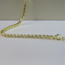 Pulseira Em Corrente De Zircônias Banhado Em Ouro 18k Cor:dourado
