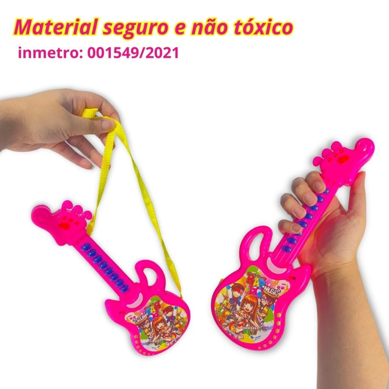 Mini Guitarra Musical Brinquedo Infantil Guitarrinha C/ Som