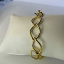 Pulseira Elo Losango Com Fecho Boia Banhado Em Ouro 18k Cor:dourado