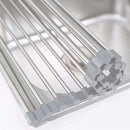 Escorredor De Pia Dobrável Portátil Aço Inox 47x35cm