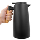 Garrafa Térmica Jarra Inox Café Chá 1 Litro Cabo Madeira