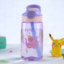Squeeze Garrafa Infantil Com Canudo Hidratação  Cor:laranja