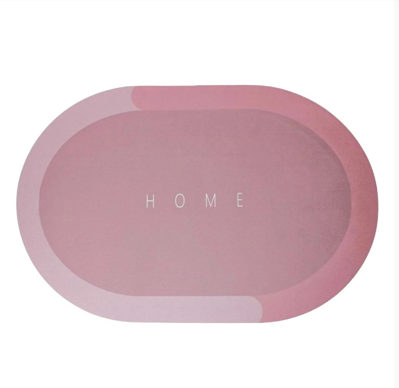 Tapete Superabsorvente De Secagem Rápida Antiderrapante Redondo