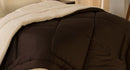 Edredom Coberdrom King Size Aspen Dupla Face Sherpa Que Imita Pele De Carneiro Marrom
