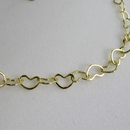 Tornozeleira Com Corrente De Corações Pequenos Banhado Em Ouro 18k Cor:dourado