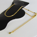 Tornozeleira Com Micro Corações Na Corrente Banhado Em Ouro 18k Cor:dourado