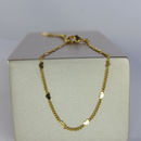 Tornozeleira Com Micro Corações Na Corrente Banhado Em Ouro 18k Cor:dourado