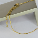 Tornozeleira Com Micro Corações Na Corrente Banhado Em Ouro 18k Cor:dourado