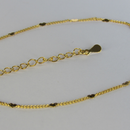 Tornozeleira Com Micro Corações Na Corrente Banhado Em Ouro 18k Cor:dourado