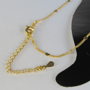 Tornozeleira Com Micro Corações Na Corrente Banhado Em Ouro 18k Cor:dourado