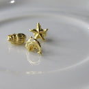 Trio De Brincos Marinhos Banhado Em Ouro 18k Cor:dourado