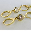 Trio Argolinha Coração De Zircônia Banhado Em Ouro 18k Cor:dourado