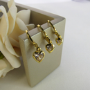 Trio Argolinha Coração De Zircônia Banhado Em Ouro 18k Cor:dourado