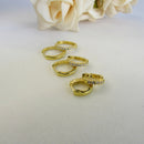 Trio De Brincos De Argolinha Fino Banhado Em Ouro 18k Cor:dourado
