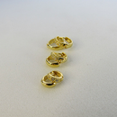 Trio De Argolinhas Com Zirconia Banhado Em Ouro 18k Cor:dourado