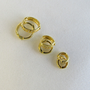 Trio De Argolinhas Com Zirconia Banhado Em Ouro 18k Cor:dourado