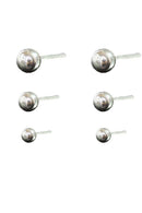 Trio De Brincos Bolinha Em Prata 925 Cor:prateado