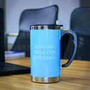 Caneca Mixer Misturadora Inox 450 Ml Com Tampa A Pilha