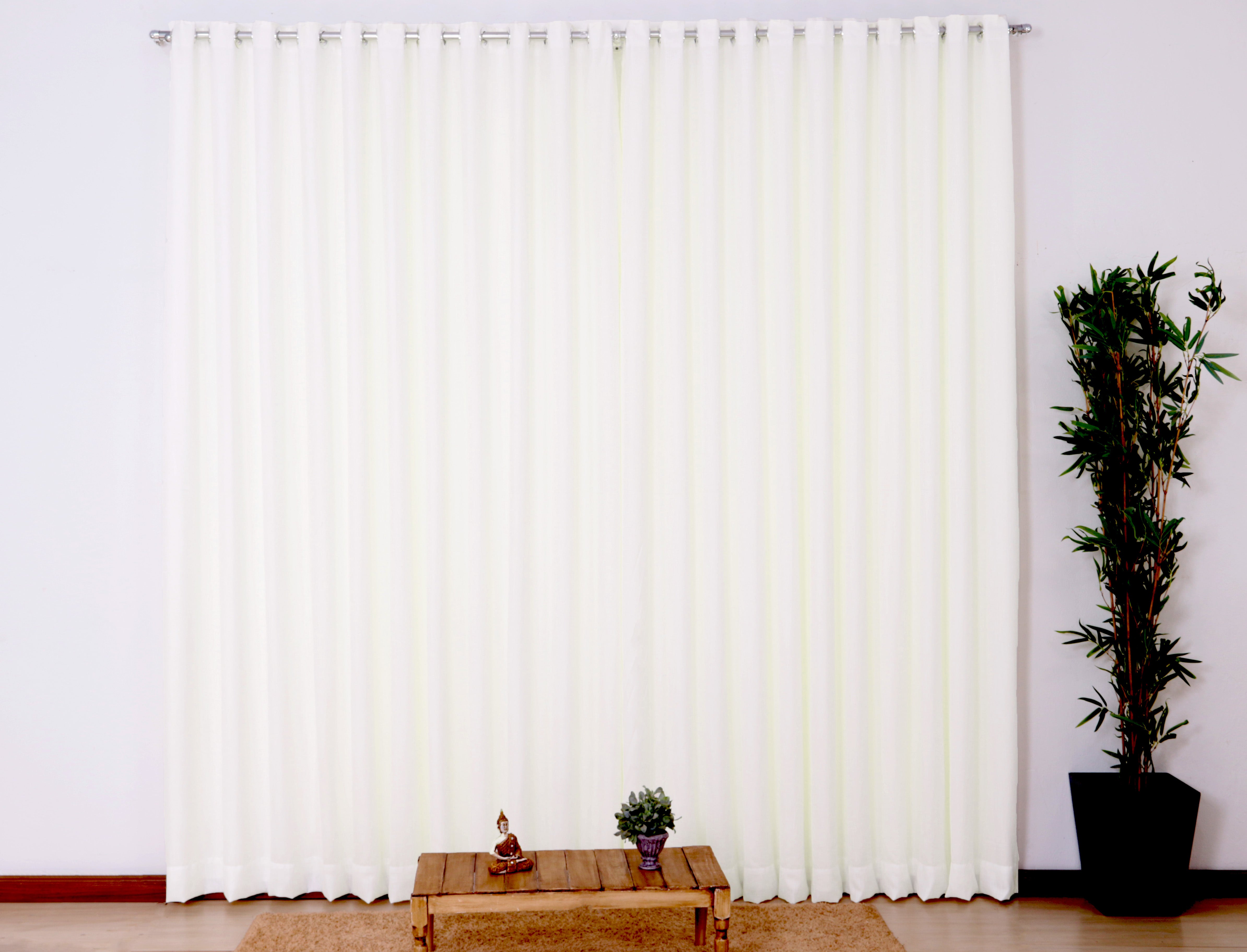 Cortina Para Sala Ou Quarto Voil Flame 3,00 Branca