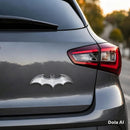 Emblema Automotivo Morcego Metálico Cromado Adesivo