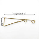 Mão Francesa P Vaso Galvanizada 20 Cm Suporte De Metal