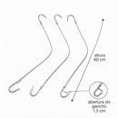 Kit 3 Cabos Extensor Ganchos Suporte Vasos Grande 60cm