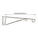 Mão Francesa P Vaso Galvanizada 40 Cm Suporte De Metal