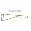 Mão Francesa P Vaso Galvanizada 30 Cm Suporte De Metal