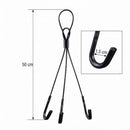 Suporte Vaso Suspenso Preto 3 Ganchos Cabo De Aço 50cm P
