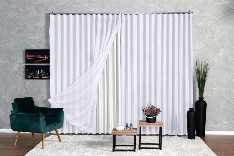 Cortina Jacquard  6,00x2,30 Para Trilho Suíço