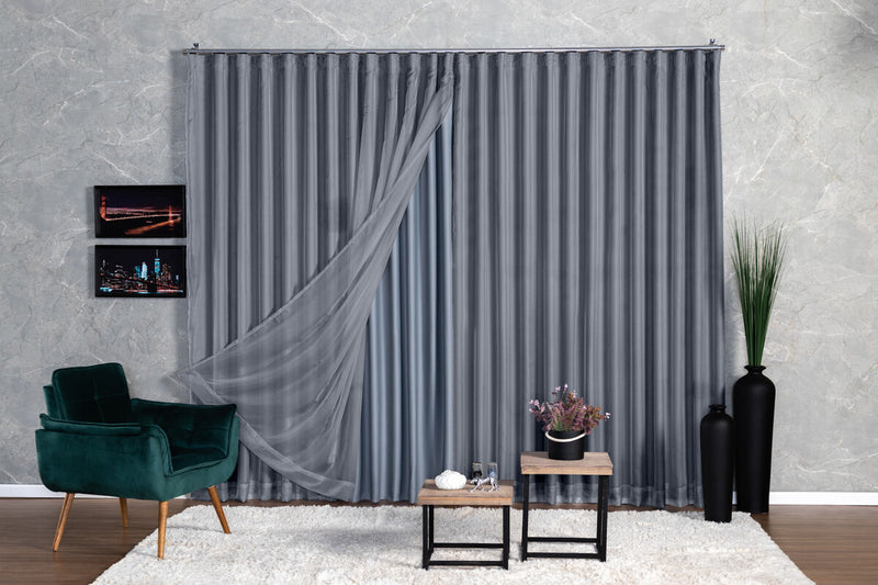 Cortina Jacquard  6,00x2,70 Para Trilho Suíço