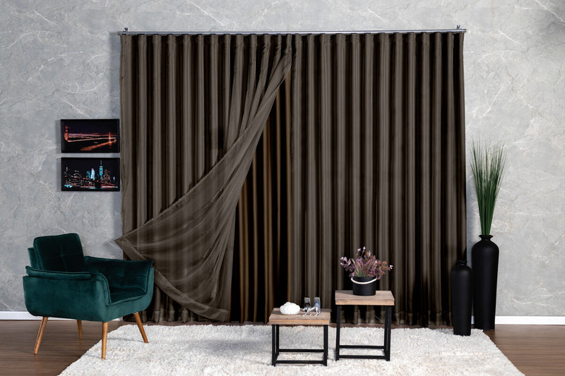 Cortina Jacquard  6,00x2,50 Para Trilho Suíço