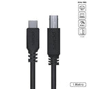 Cabo Usb Tipo-c P/ Usb B 2.0 - Preto - 1 Metro - Pucbp-1