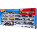 Hot Wheels Die-cast Pack Com 20 Carrinhos - Escala 1:64