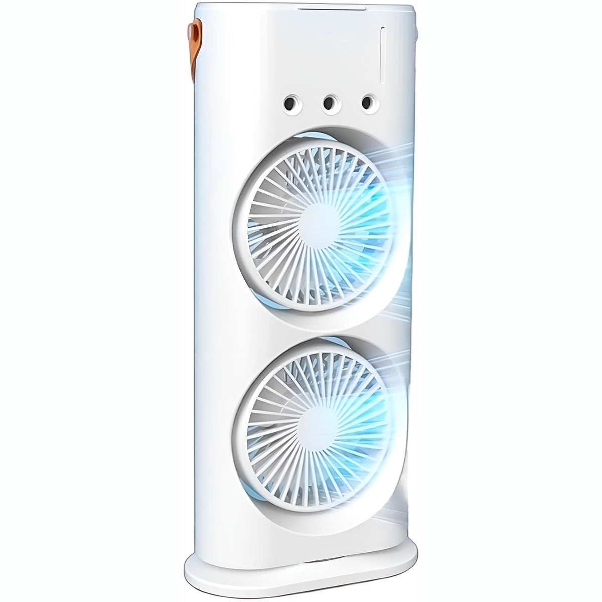 Mini Ventilador Climatizador Duplo De Mesa Portátil