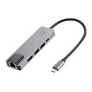 HUB DOCK USB TIPO-C 5 EM 1 MULTILASER AC447 COM HDMI 4K, RJ45 ETHERNET, USB 3.0 E POWER DELIVERY